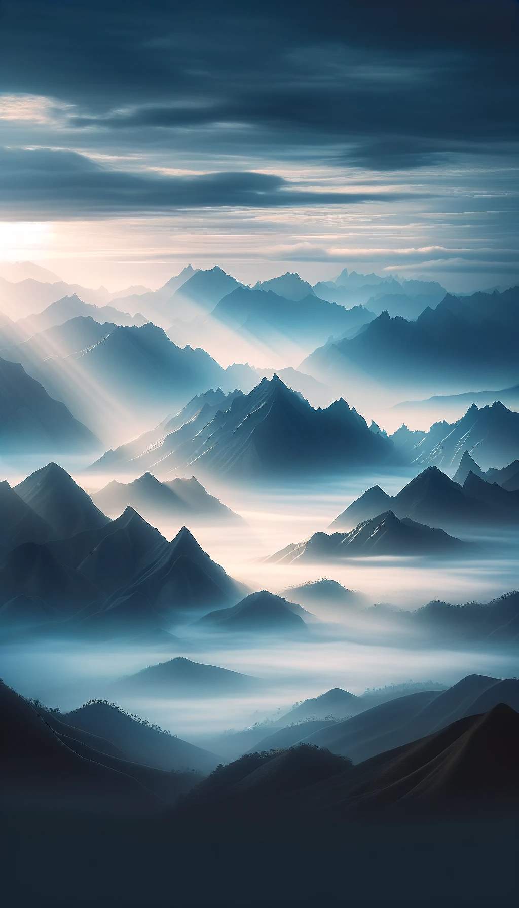 A Mystical Scene Of Mountains