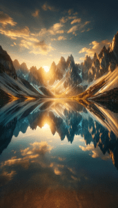 A Tranquil Mountain Landscape With A Serene Lake