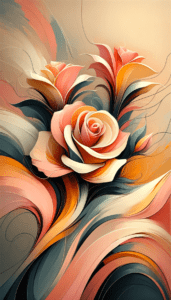 Abstract Interpretation Of Peach Roses.