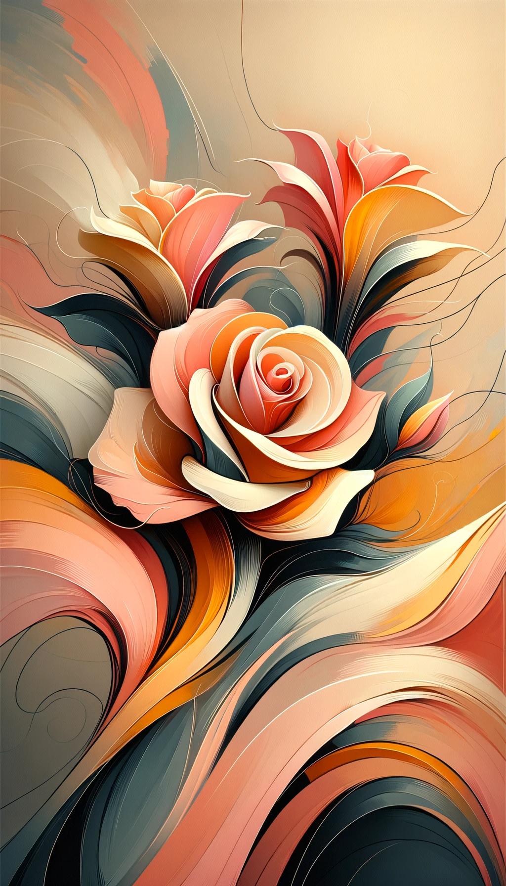 Abstract Interpretation Of Peach Roses