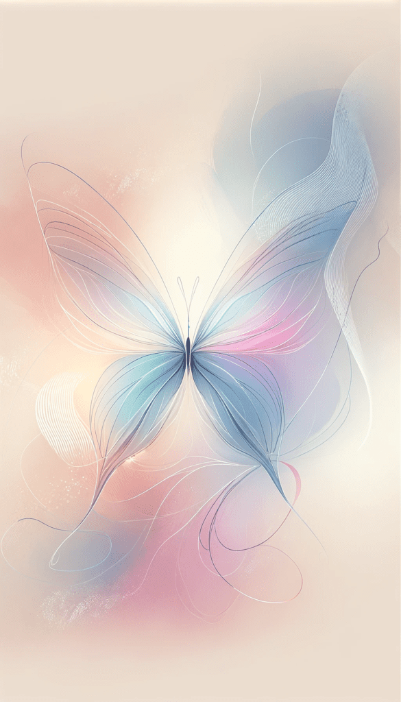 Abstract Pastel Butterfly for iPhone wallpaper.