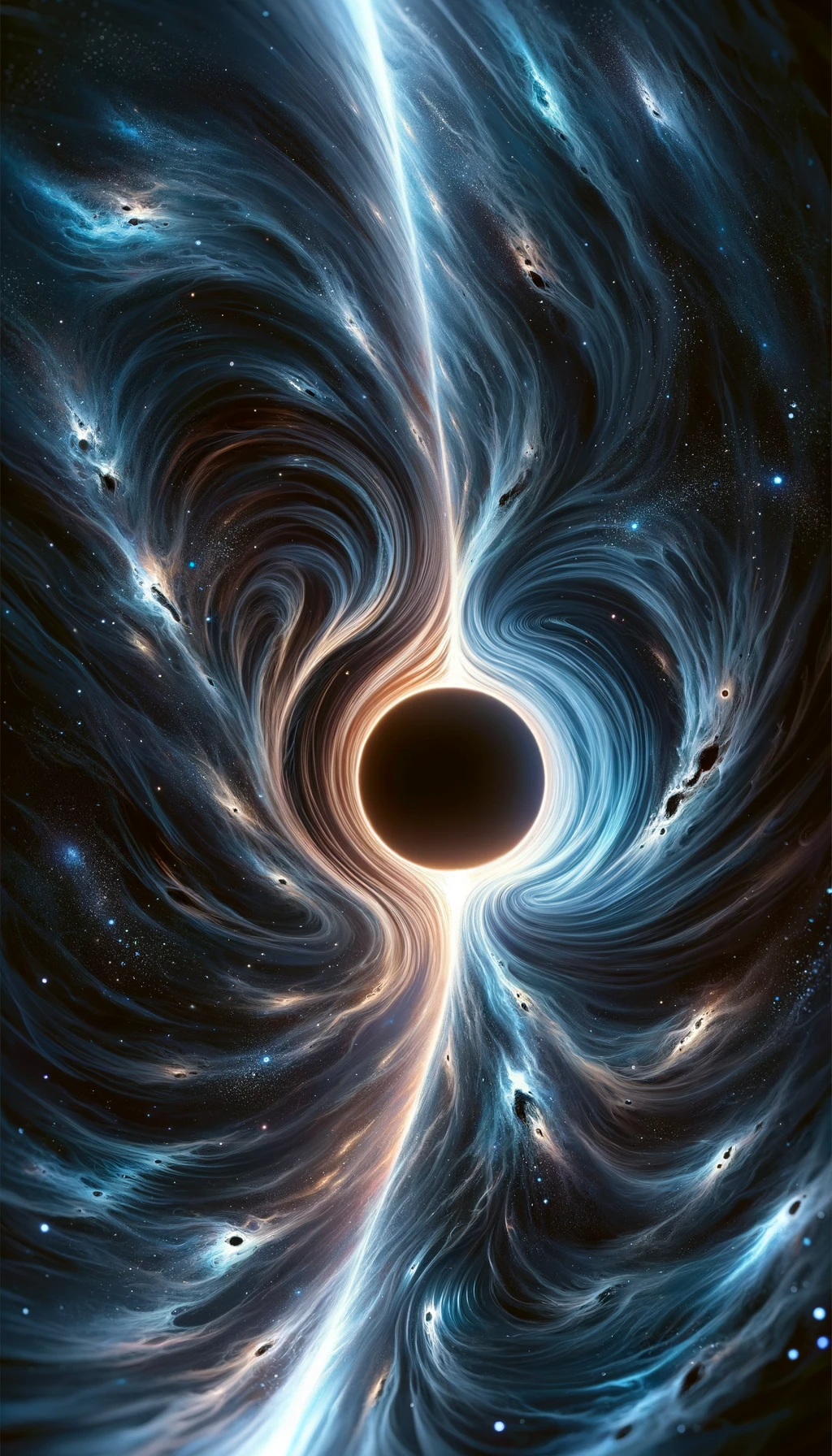 Artistic Interpretation of a Black Hole in Space