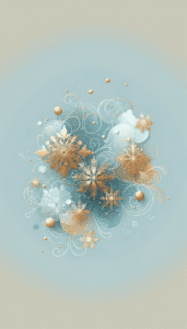 Golden Snowflake Whirl