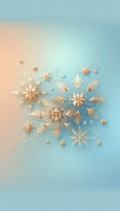 Abstract Golden Snowflakes