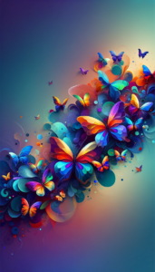 Iridescent Flutter iPhone Wallpaper