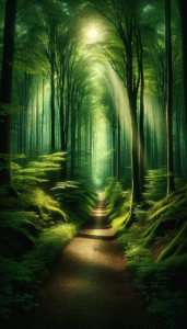 Luminous Forest Path