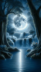 Moonlit Cascade