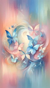 Pastel Mosaic Butterflies (IPhone Wallpaper)