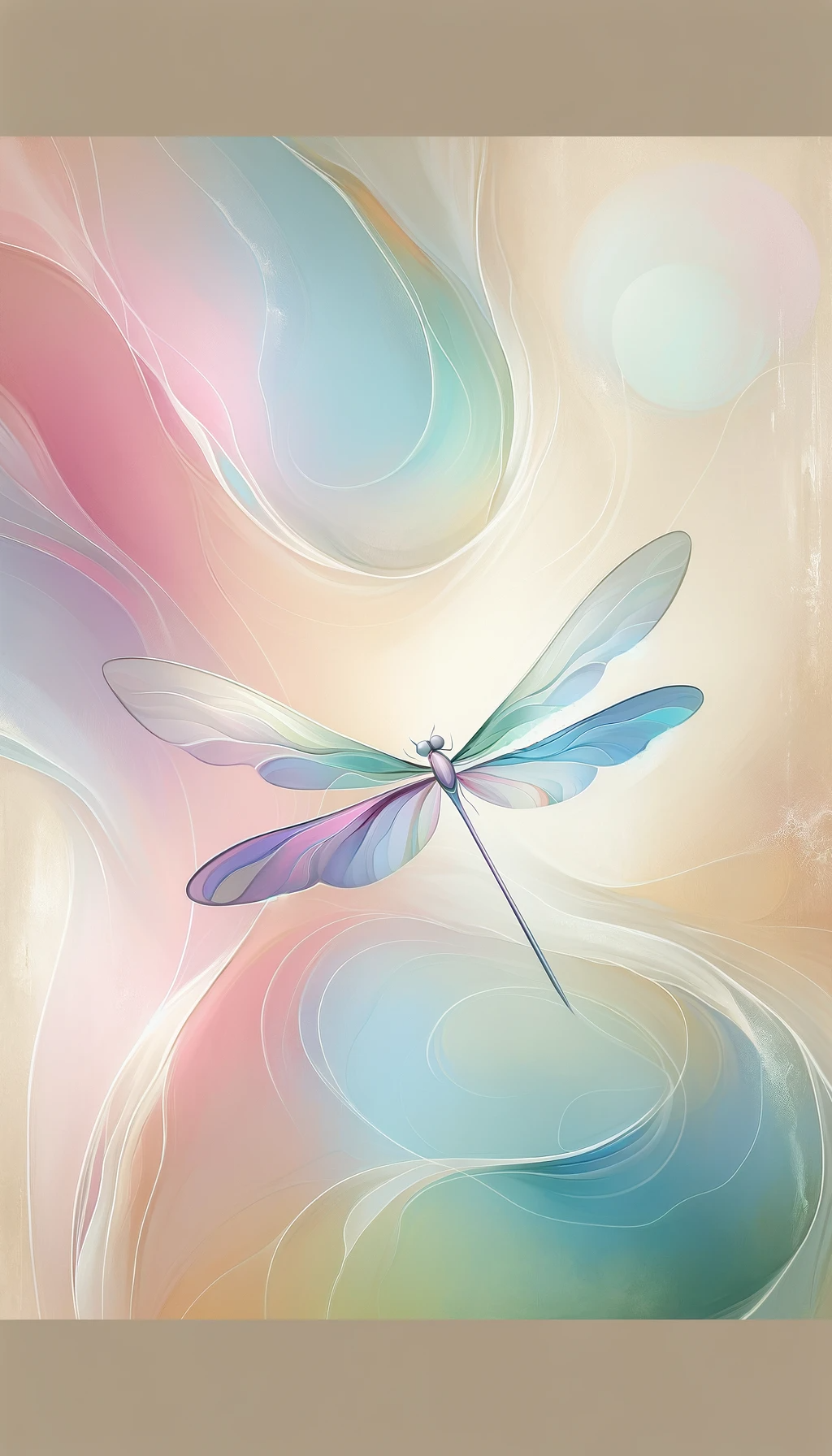 Pastel Serenity Dragonfly