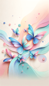 Pastel Swirls & Butterflies