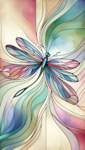 Vibrant Dragonfly Flourish