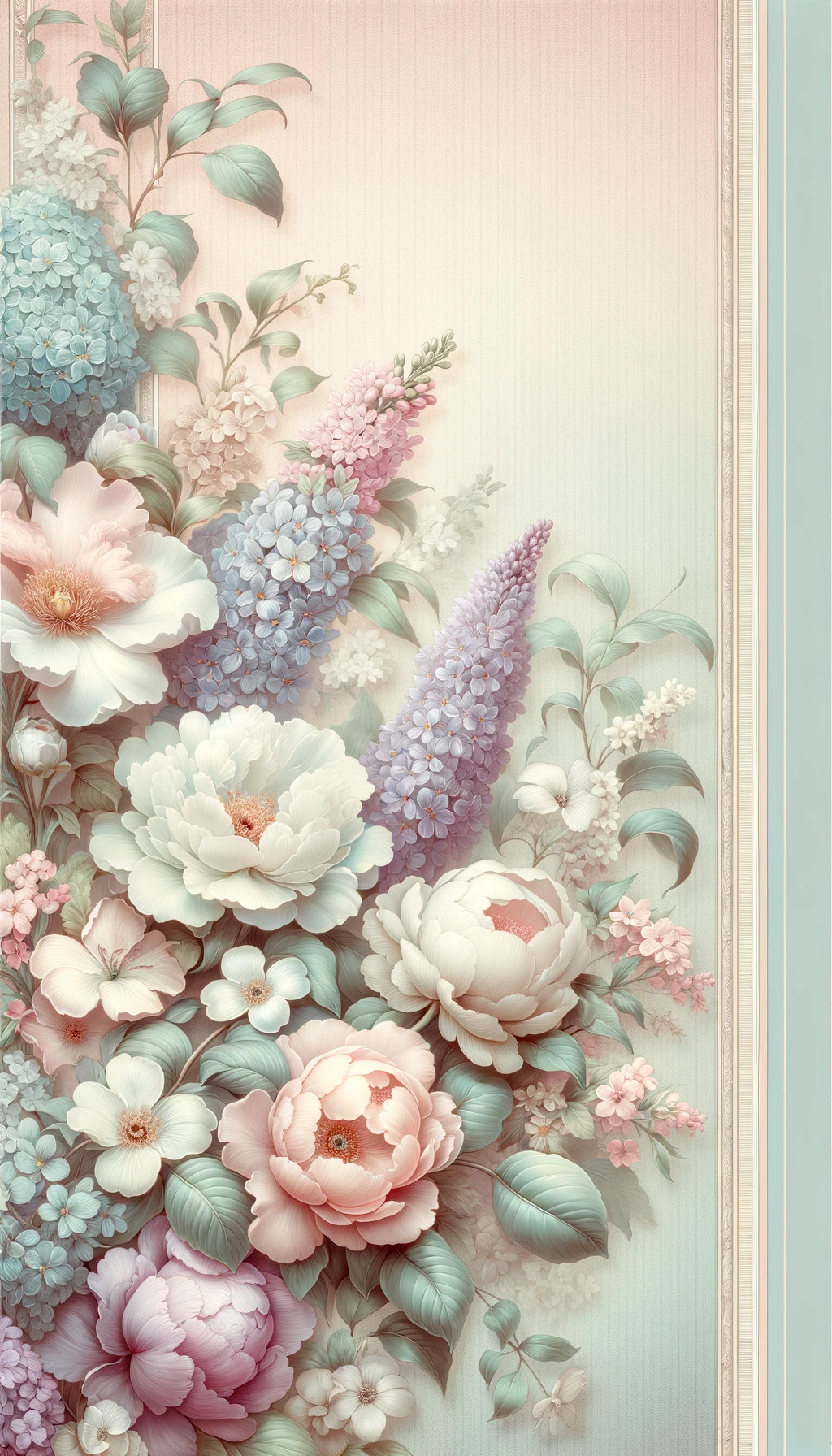 Vintage Pastel Flower Arrangement Wallpaper