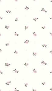 A seamless pattern of delicate baby pink roses on an off-white background, for iPhone wallpaper.