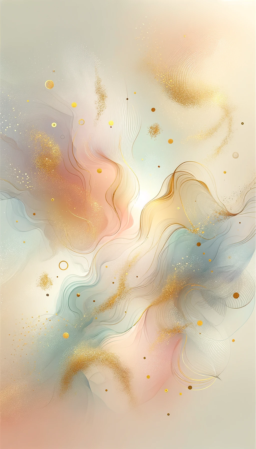 Gold Speckled Serenity iPhone Wallpaper