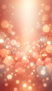 Free iPhone wallpaper featuring a soft-focus peach background with varying sizes of light bokeh, creating a dreamy and elegant phone background.