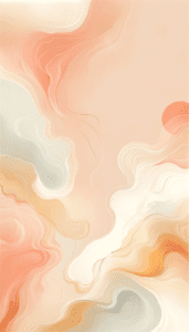 Abstract iPhone wallpaper featuring flowing lines and curves in shades of peach, cream, and muted orange, creating a gentle swirl pattern.