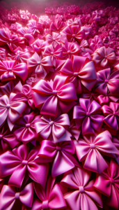 A dense array of hot pink satin bows with varying shades from light to dark pink, closely packed to fill the frame, creating a textured and vibrant background suitable for an iPhone wallpaper or phone lock screen.