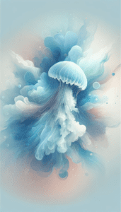 Elevate your iPhone's aesthetic with our free jellyfish swirl wallpaper, artfully designed for a serene phone background.