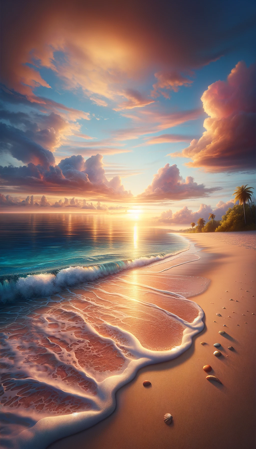 Sunset Shoreline iPhone Wallpaper