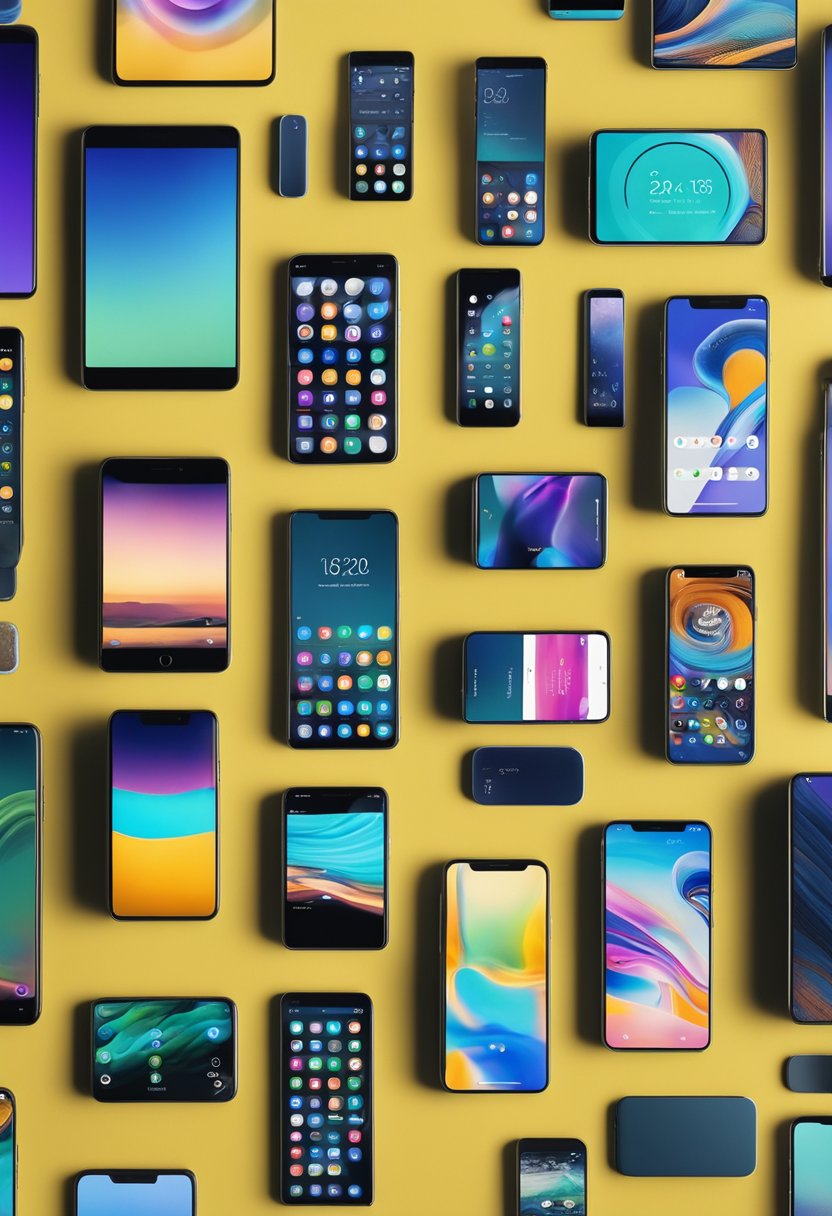 A variety of phone wallpapers line the digital storefront, showcasing diverse designs and themes, reflecting individual expressions and personal tastes