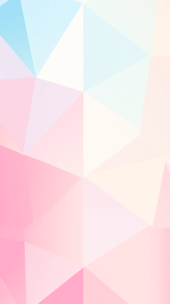 Digital abstract background featuring a low-poly pattern with soft pastel colors, including shades of pink, blue, and cream, arranged in a crystal-like geometric formation.