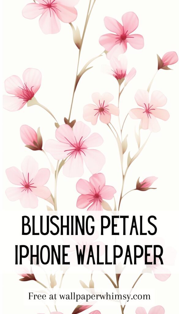 Blushing Petals iPhone Wallpaper