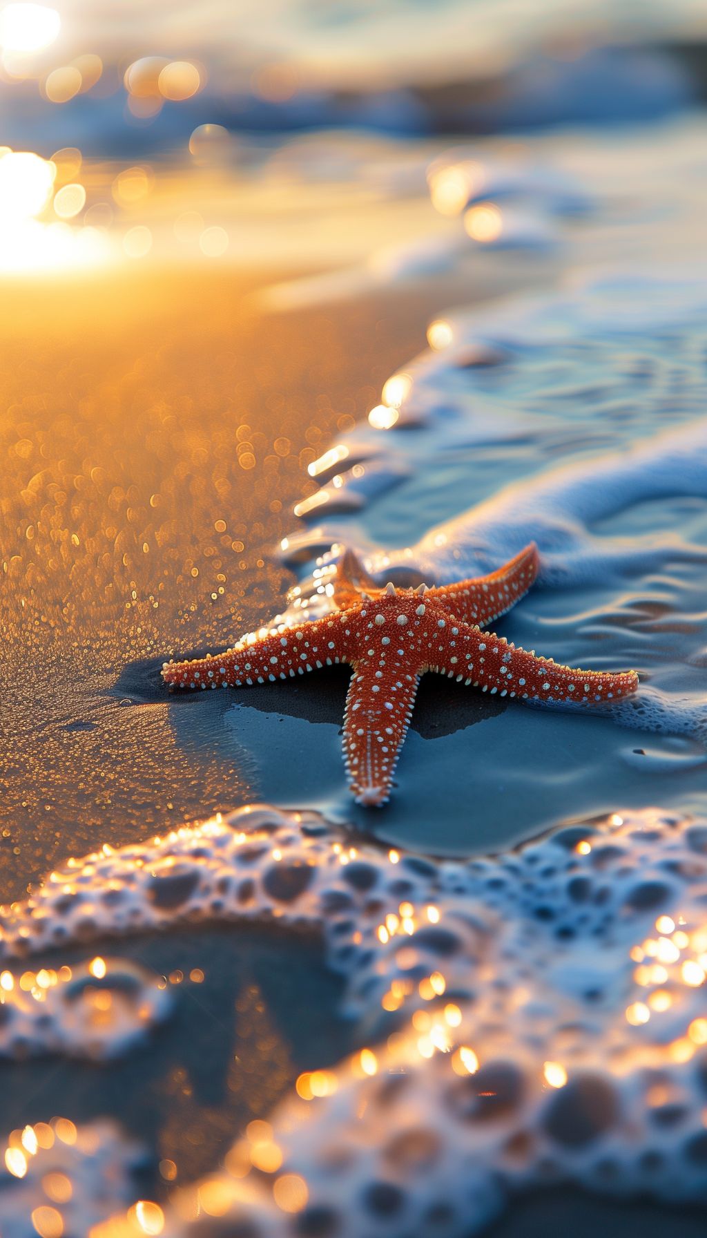 Coastal Starfish iPhone Wallpaper