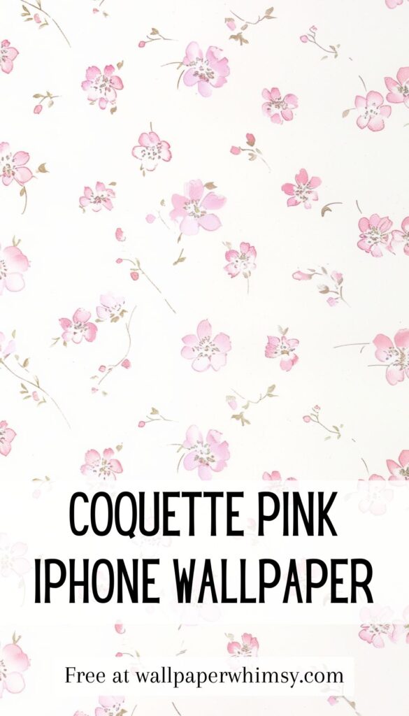 Coquette Pink Blossom iPhone Wallpaper