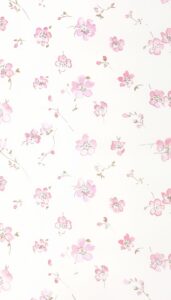 Soft pink flowers with delicate petals and thin, graceful branches set against a clean white background, designed for use as iPhone wallpaper or phone background.