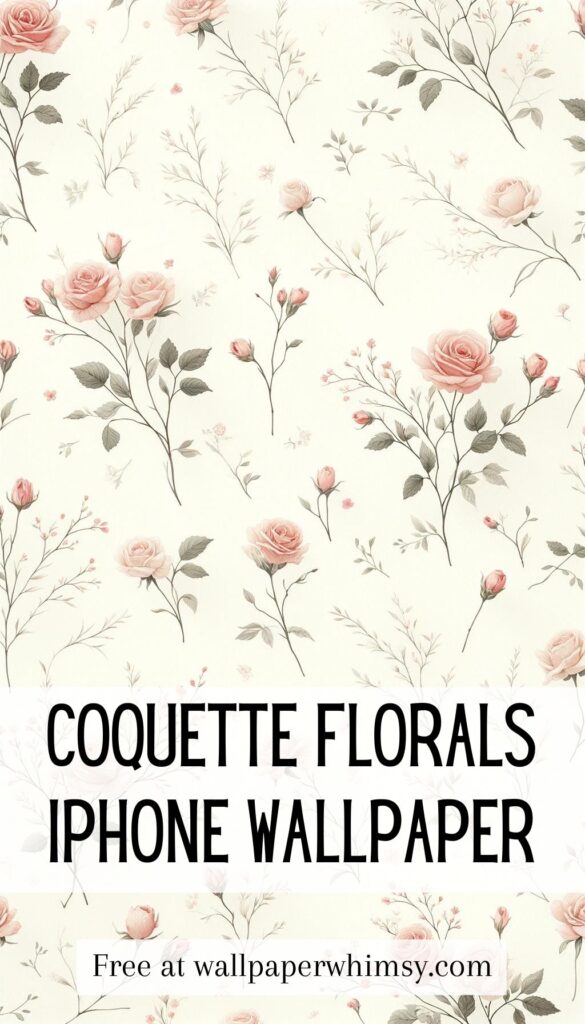 Coquette Pink Florals IPhone Wallpaper