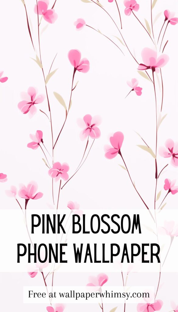 Delicate Pink Blossom iPhone Wallpaper