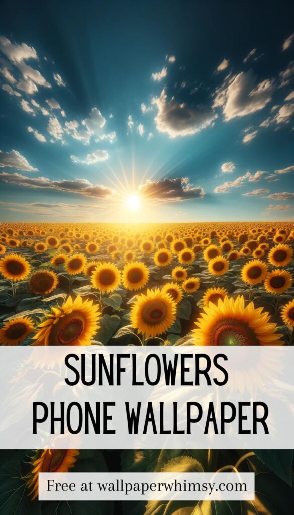 Field Of Sunflowers Under A Sunny Sky