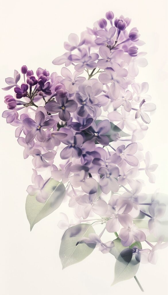 Close-up of vibrant lilac petals, ideal for a fresh and natural iPhone wallpaper or phone background.