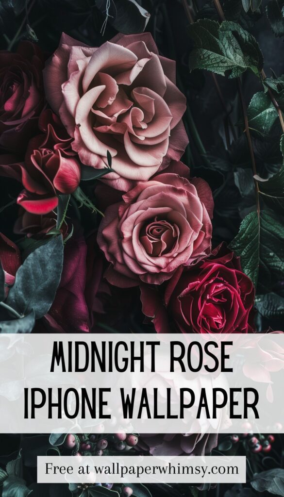 Midnight Rose Array IPhone Wallpaper