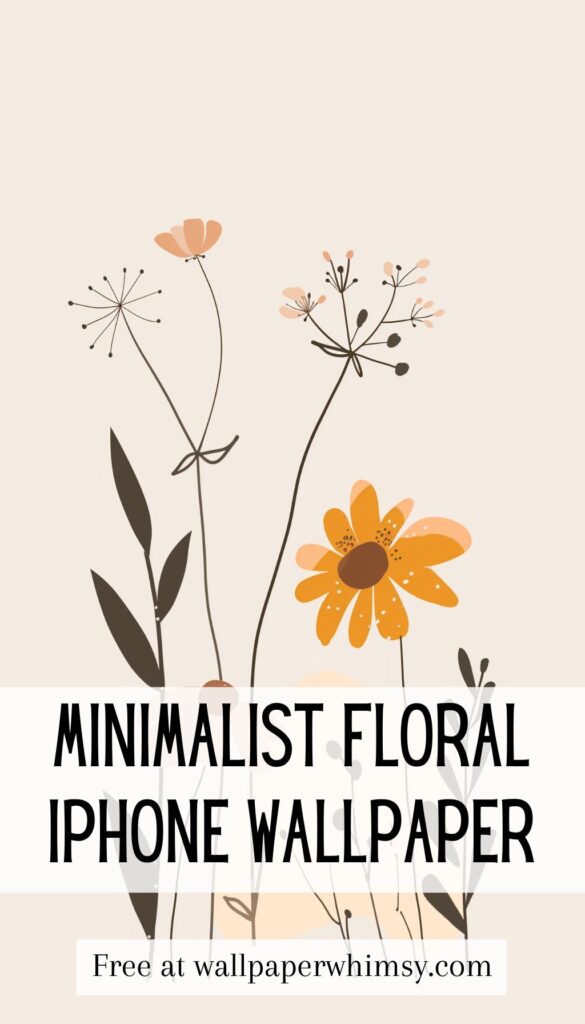 Minimalist Flora Hippie Aesthetic IPhone Wallpaper