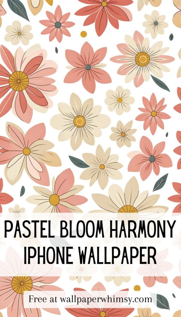 Pastel Bloom Harmony IPhone Wallpaper