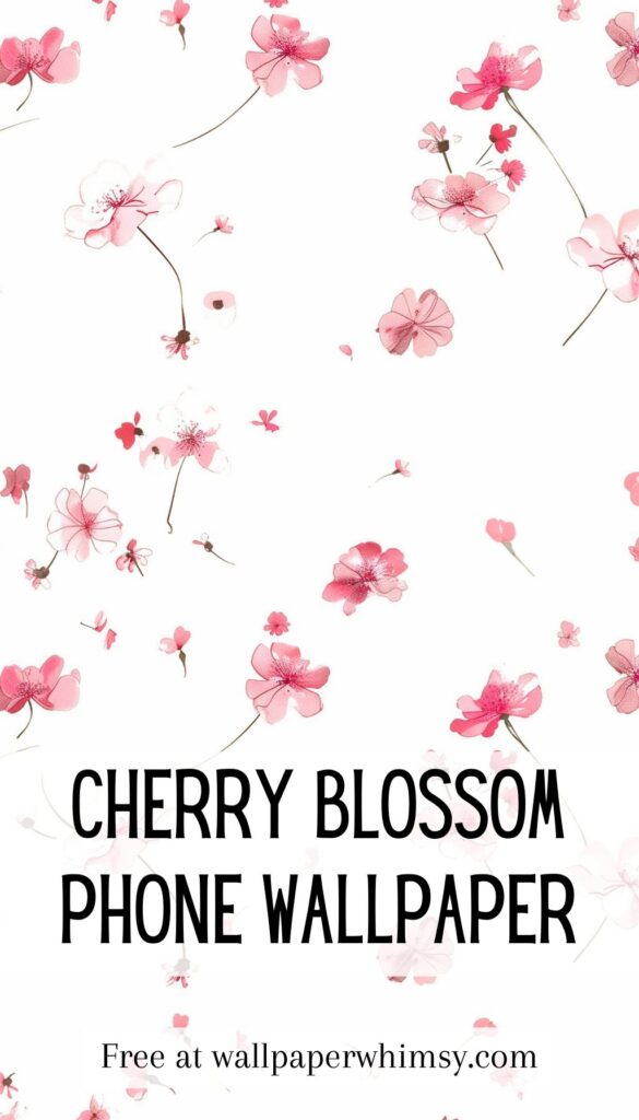 Pastel Cherry Blossom Scatter IPhone Wallpaper