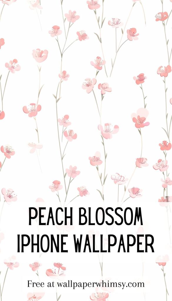 Peach Blossom iPhone Wallpaper