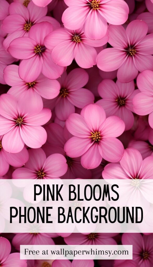 Pink Blooms Phone Background