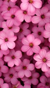 Dense pink flowers covering the frame, suitable as a vivid iPhone wallpaper or lock screen.