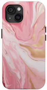 Pink Swirls And Gold Whispers iPhone case.