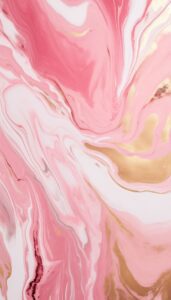 An abstract swirl of pink and gold marbling, creating a visually stunning iPhone wallpaper or phone background.