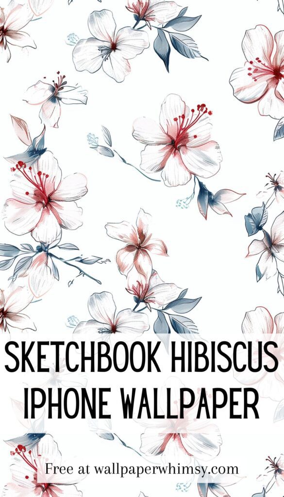 Sketchbook Hibiscus IPhone Wallpaper