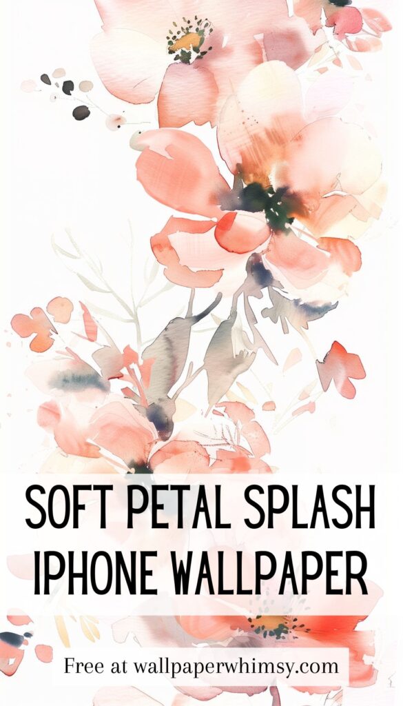 Soft Petal Splash IPhone Wallpaper