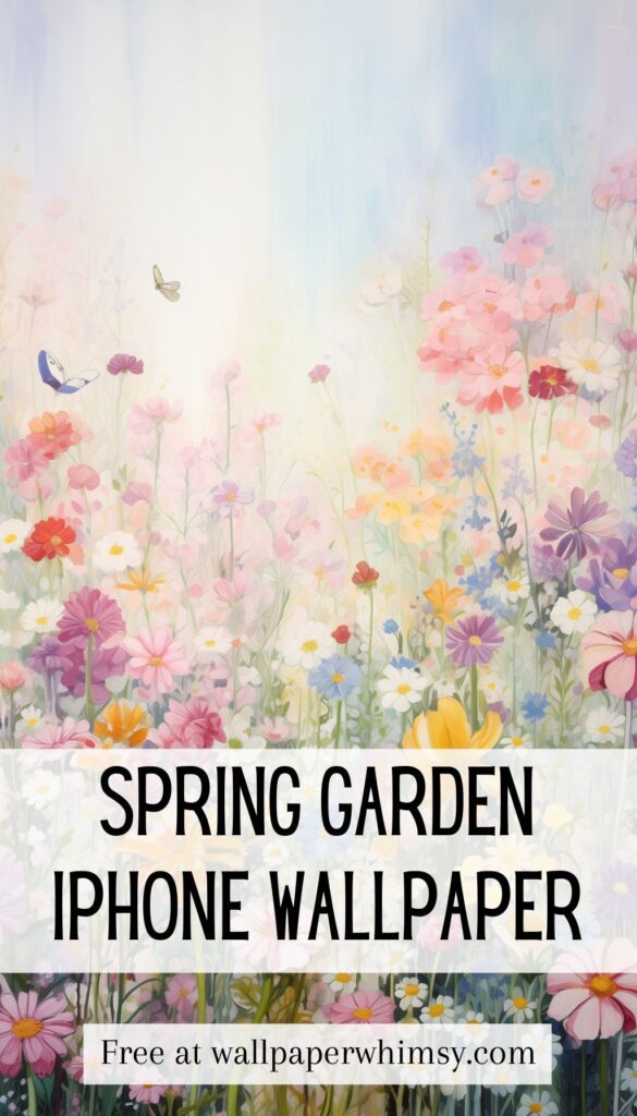 Spring Garden Bliss IPhone Wallpaper