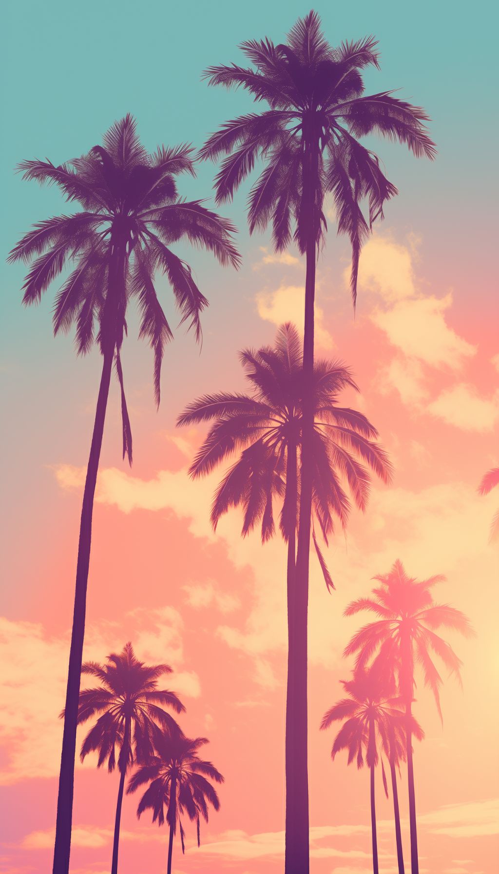 Sunset Palms iPhone Wallpaper