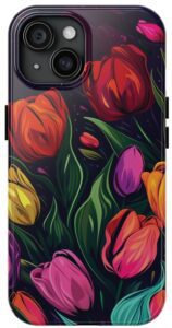 Vibrant Tulip Medley iPhone Tough Phone Case.