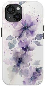 Watercolor Lavender Bloom iPhone Case