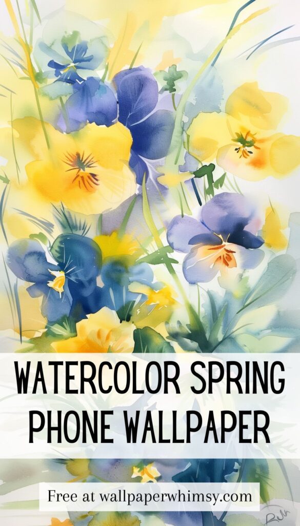 Watercolor Spring Harmony IPhone Wallpaper