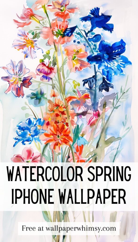 Watercolor Springtime Splendor IPhone Wallpaper